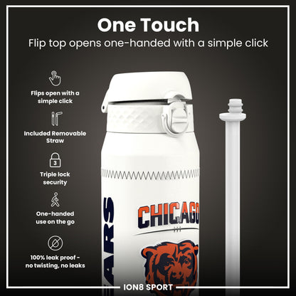 NFL x Ion8 Sports, Insulated Bottle, GameDay Series, Williams Bears, 750ml (24oz)