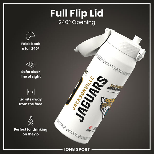 NFL x Ion8 Sports, Insulated Bottle, GameDay Series, Zammit Jaguars, 750ml (24oz)