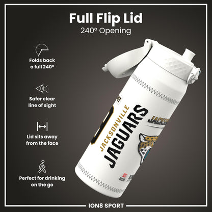 NFL x Ion8 Sports, Insulated Bottle, GameDay Series, Zammit Jaguars, 750ml (24oz)