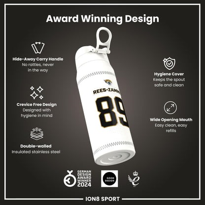 NFL x Ion8 Sports, Insulated Bottle, GameDay Series, Zammit Jaguars, 750ml (24oz)