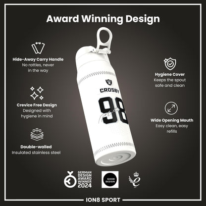NFL x Ion8 Sports, Insulated Bottle, GameDay Series, Crosby Raiders, 750ml (24oz)