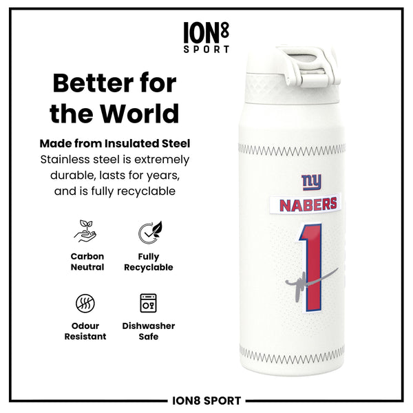 NFL x Ion8 Sports, Insulated Bottle, GameDay Series, Nabers Giants, 750ml (24oz)