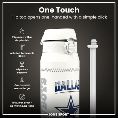 NFL x Ion8 Sports, Insulated Bottle, GameDay Series, Parsons Cowboys, 750ml (24oz)