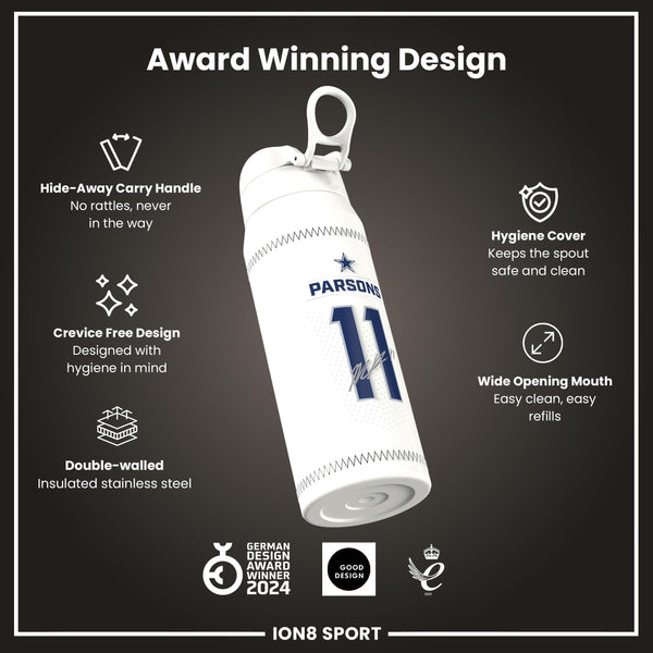 NFL x Ion8 Sports, Insulated Bottle, GameDay Series, Parsons Cowboys, 750ml (24oz)