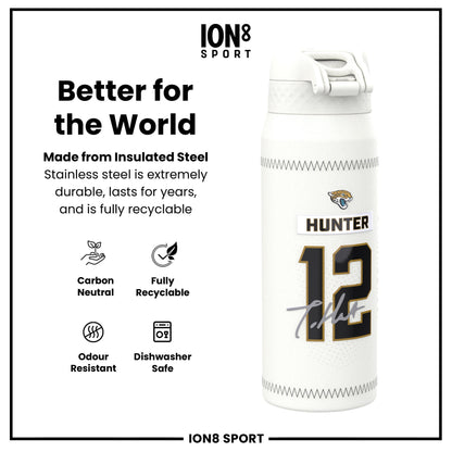 NFL x Ion8 Sports, Insulated Bottle, GameDay Series, Hunter Jaguars, 750ml (24oz)
