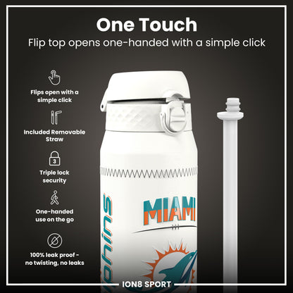 NFL x Ion8 Sports, Insulated Bottle, GameDay Series, Tua Dolphins, 750ml (24oz)