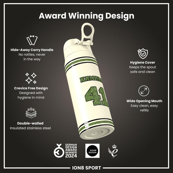 NFL x Ion8 Sports, Insulated Bottle, Icon Series, Alvin Kamara, 750ml (24oz)