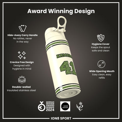 NFL x Ion8 Sports, Insulated Bottle, Icon Series, Alvin Kamara, 750ml (24oz)