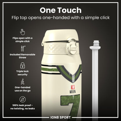 NFL x Ion8 Sports, Insulated Bottle, Icon Series, Bijan Robinson, 750ml (24oz)