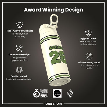 NFL x Ion8 Sports, Insulated Bottle, Icon Series, De'Von Achane, 750ml (24oz)