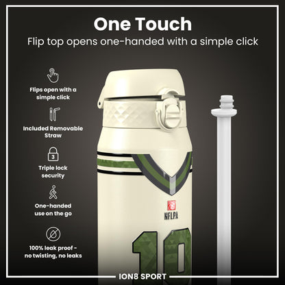 NFL x Ion8 Sports, Insulated Bottle, Icon Series, Jordan Love, 750ml (24oz)