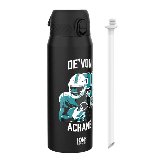 NFL x Ion8 Sports, Insulated Bottle, Locked In Series, De'von Achane, 750ml (24oz)