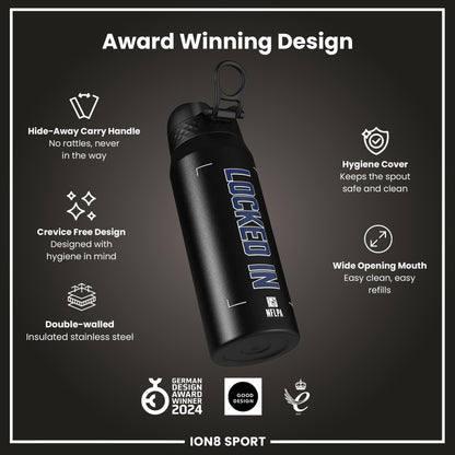 NFL x Ion8 Sports, Insulated Bottle, Locked In Series, Dak Prescott, 750ml (24oz)