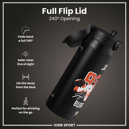 NFL x Ion8 Sports, Insulated Bottle, Locked In Series, Joe Burrow, 750ml (24oz)