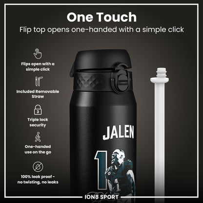 NFL x Ion8 Sports, Insulated Bottle, Locked In Series, Jalen Hurts, 750ml (24oz)