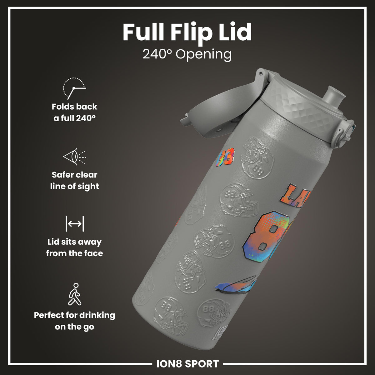 NFL x Ion8 Sports, Insulated Bottle, Signature Series, CeeDee Lamb, 750ml (24oz)