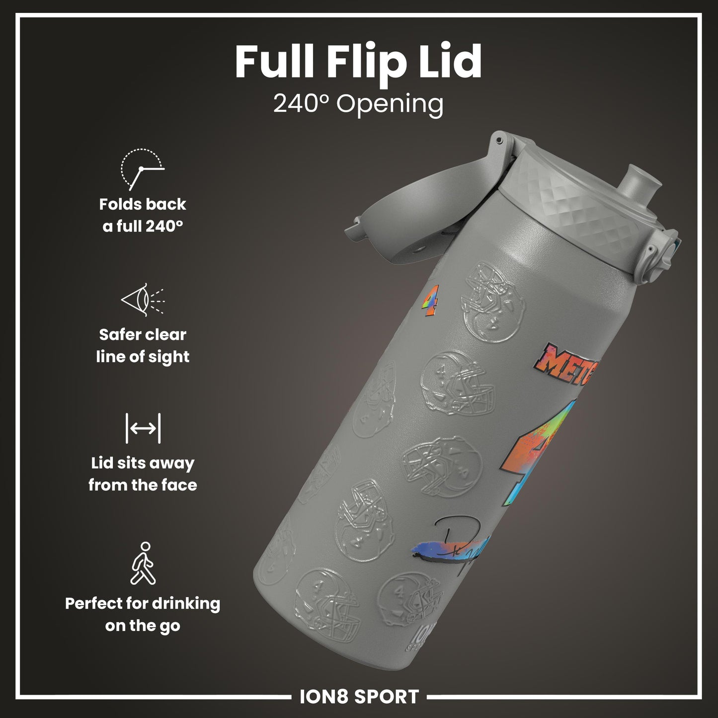 NFL x Ion8 Sports, Insulated Bottle, Signature Series, DK Metcalf, 750ml (24oz)