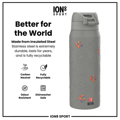 NFL x Ion8 Sports, Insulated Bottle, Signature Series, Josh Allen, 750ml (24oz)