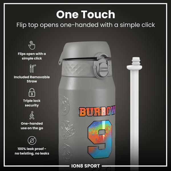 NFL x Ion8 Sports, Insulated Bottle, Signature Series, Joe Burrow, 750ml (24oz)