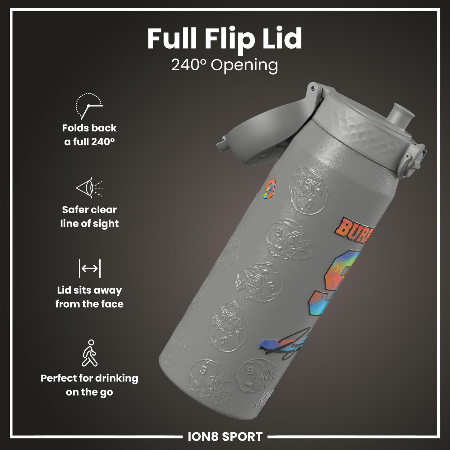 NFL x Ion8 Sports, Insulated Bottle, Signature Series, Joe Burrow, 750ml (24oz)
