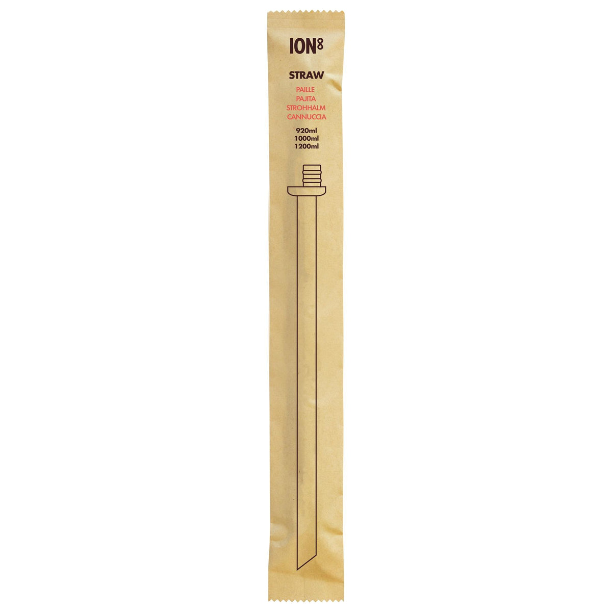 X-Large Straw for 900ml -1200ml ION8 Bottles, Add-on Straw, X-Large