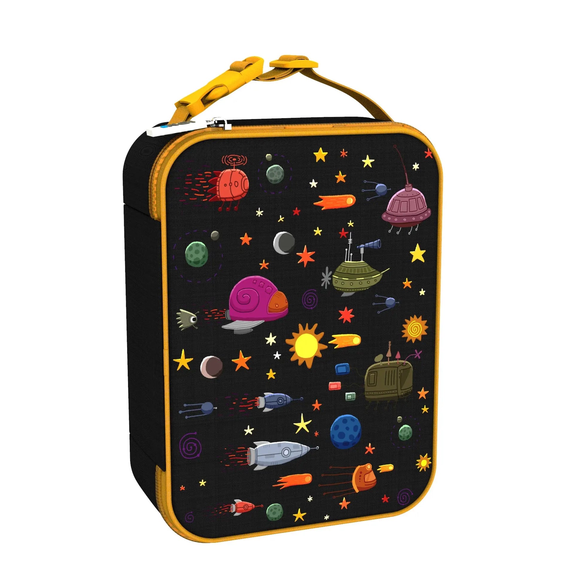 Kids Lunch Bag, Insulated, Spaceships, Medium Ion8