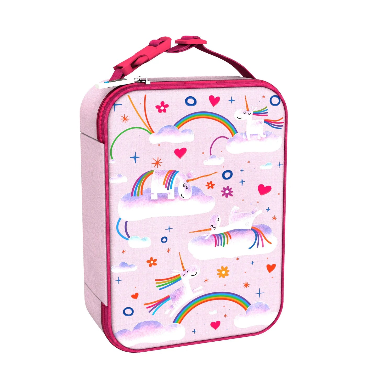 Kids Lunch Bag, Insulated, Unicorn Rainbows, Medium Ion8