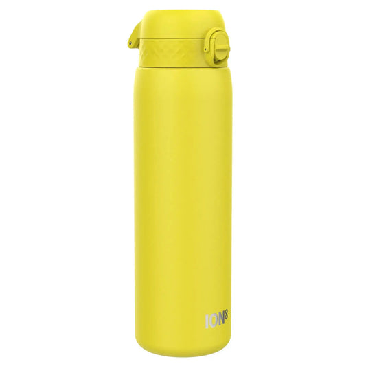 Leak Proof 1 Litre Thermal Water Bottle, Insulated Steel, Yellow, 1L Ion8