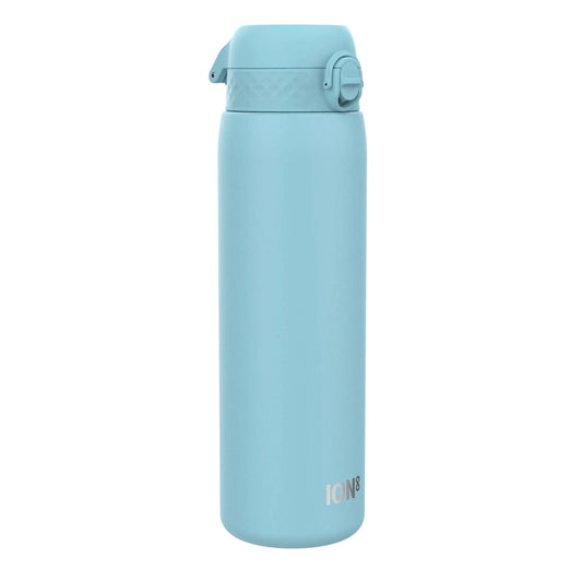 Leak Proof 1 Litre Water Bottle, Stainless Steel, Alaskan Blue, 1L Ion8