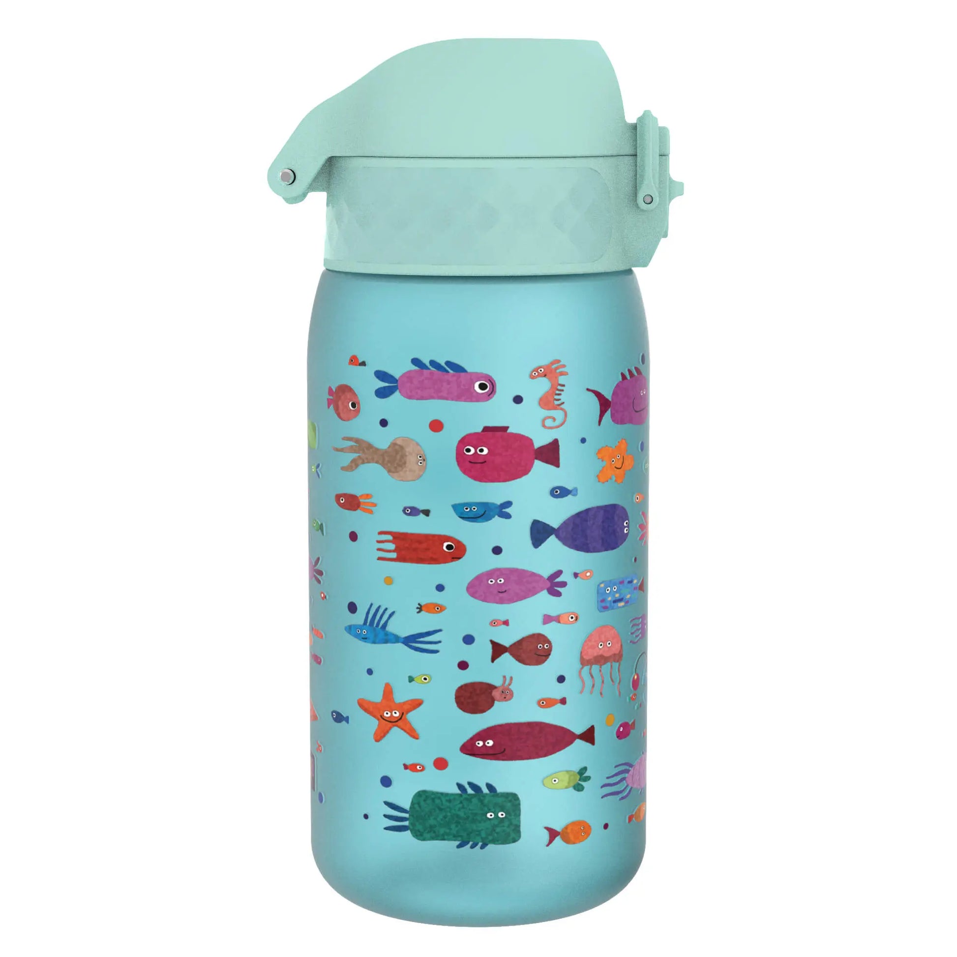 Leak Proof Kids Water Bottle, Recyclon™, Fish, 350ml (12oz) - ION8