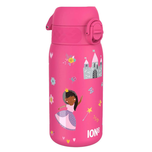 Leak Proof Kids Water Bottle, Stainless Steel, Princess, 400ml (13oz) Ion8
