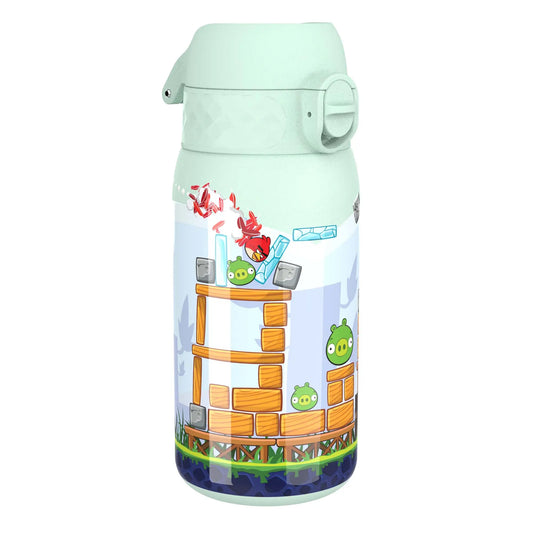 Leak Proof Kids' Water Bottle, Stainless Steel, Angry Birds Game Level, 400ml (13oz) - ION8