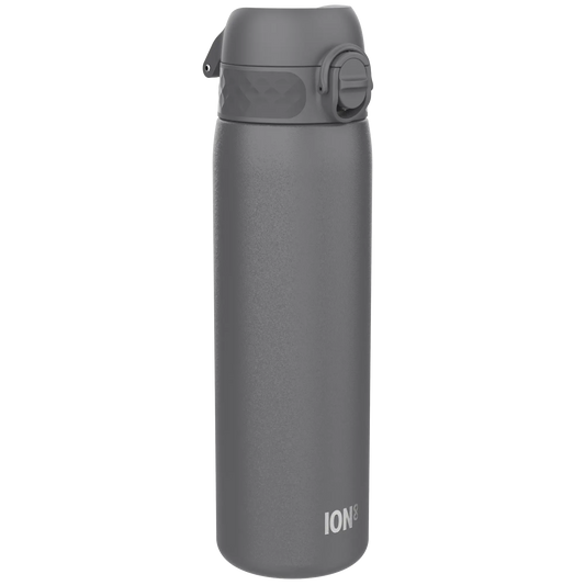Leak Proof Slim Thermal Steel Water Bottle, Vacuum Insulated, Grey, 500ml (17oz) - ION8