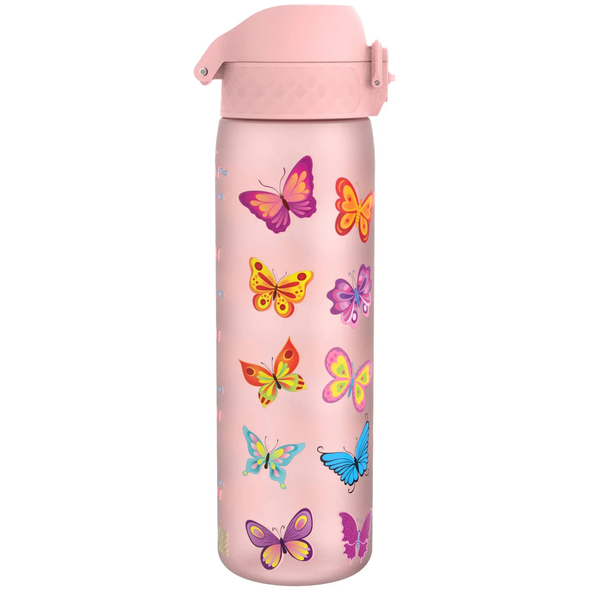 Leak Proof Slim Water Bottle, Recyclon™, Butterfly, 500ml (18oz) Ion8
