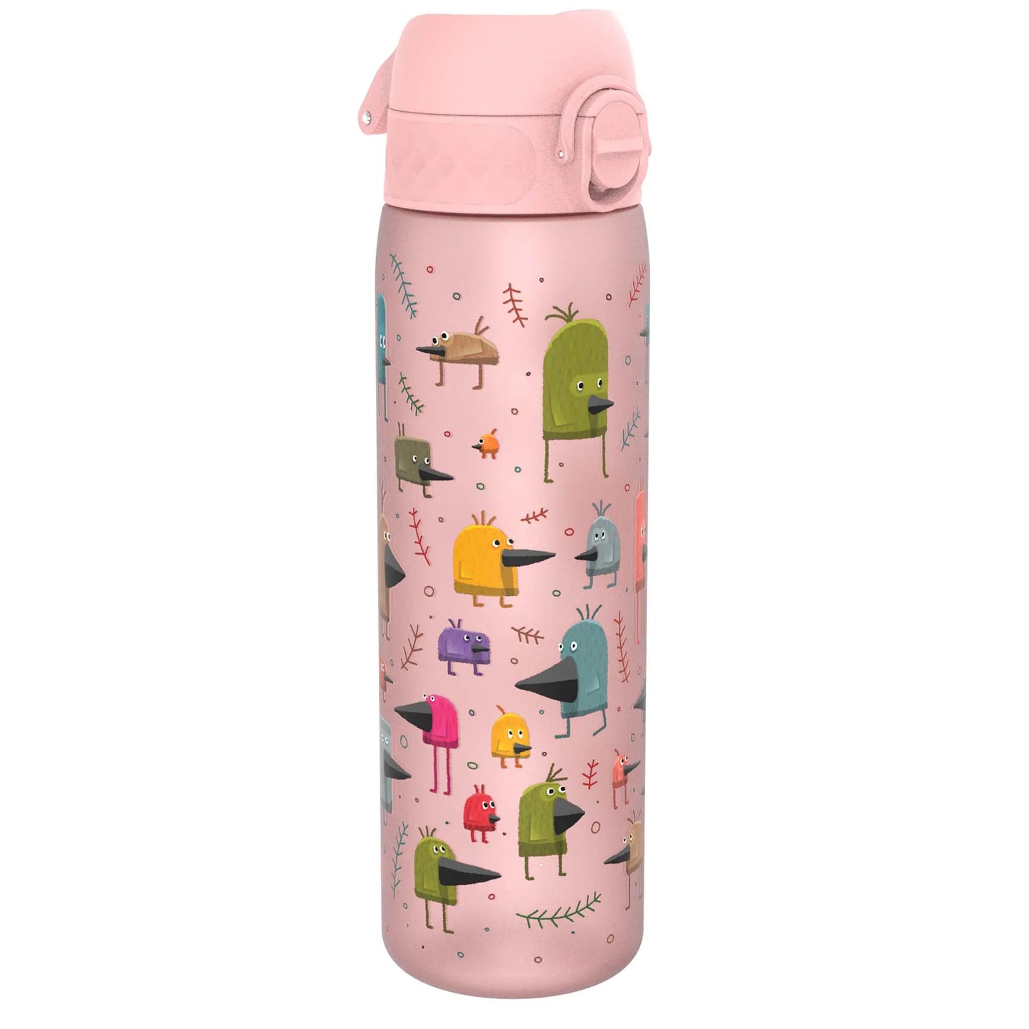 Leak Proof Slim Water Bottle, Recyclon™, Funny Birds, 500ml (18oz) Ion8