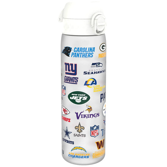 Leak Proof Slim Water Bottle, Recyclon™, NFL Multi Teams, 500ml (18oz) Ion8