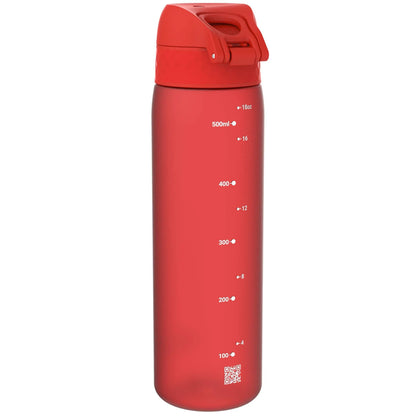 Leak Proof Slim Water Bottle, Recyclon™, Red, 500ml (18oz) Ion8