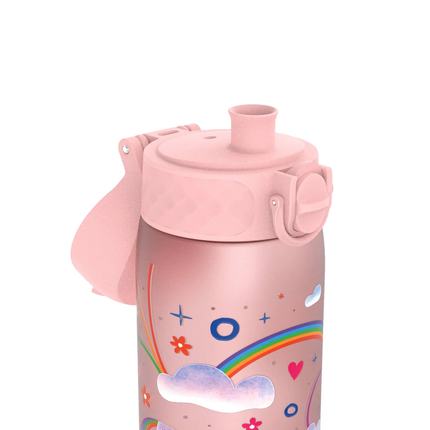 Leak Proof Slim Water Bottle, Recyclon™, Unicorn Rainbows, 500ml (18oz) Ion8