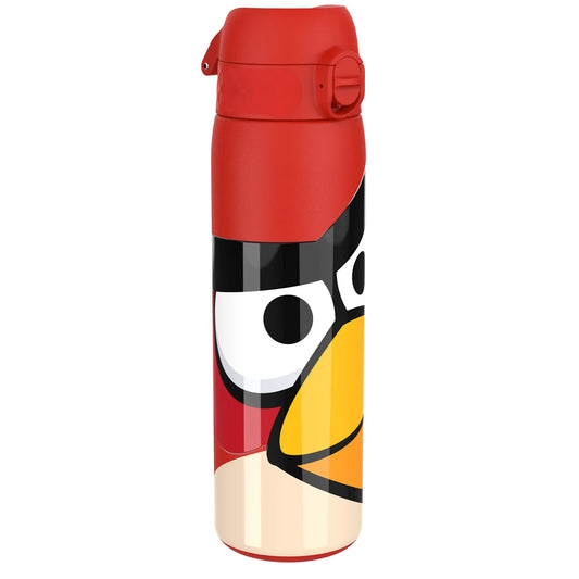 Leak Proof Slim Water Bottle, Stainless Steel, Angry Birds Big Red, 600ml (20oz) - ION8