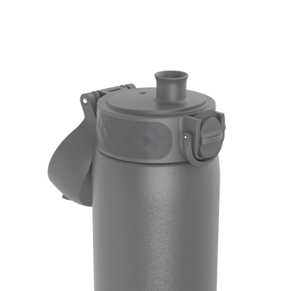 Leak Proof Slim Water Bottle, Stainless Steel, Grey, 600ml (20oz) - ION8