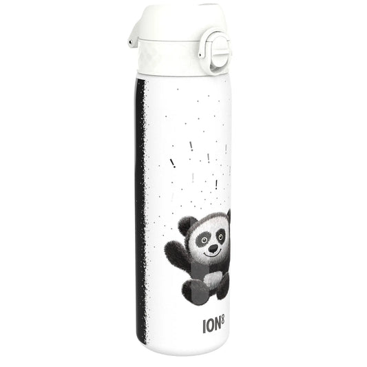 Leak Proof Slim Water Bottle, Stainless Steel, Panda Peekaboo, 600ml (20oz) Ion8