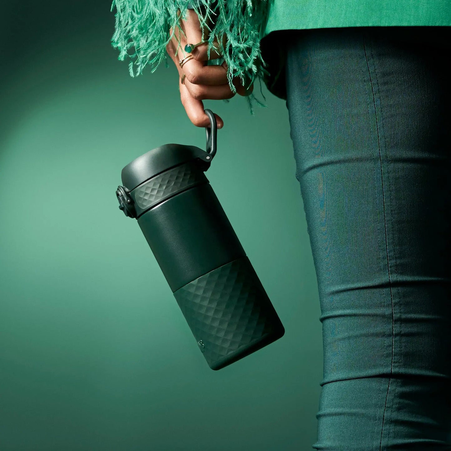 Leak Proof Vacuum Insulated Cup, HotShot Travel Mug, Dark Green, 360ml (12oz) Ion8
