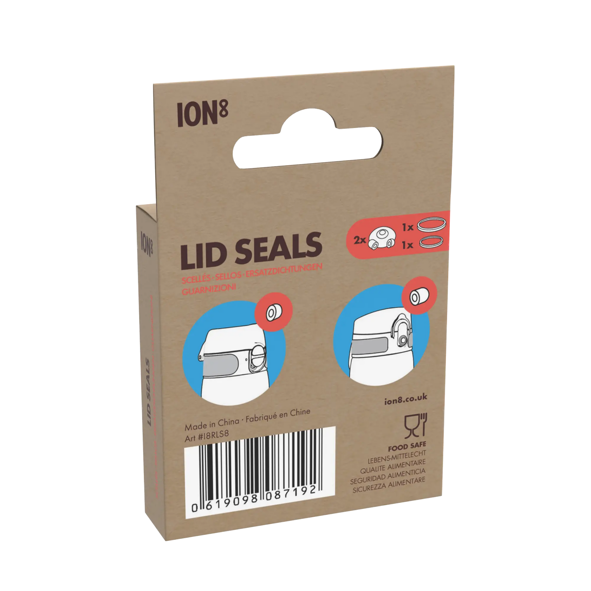 Leak Proof Water Bottle Accessory, Replacement 1.0 & 2.0 Seals, Family Pack - ION8