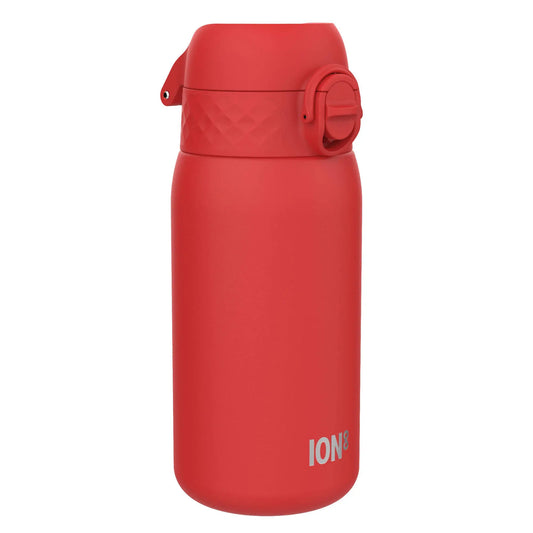 Leak Proof Water Bottle, Stainless Steel, Red, 400ml (13oz) - ION8
