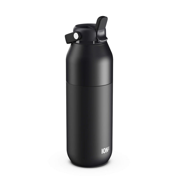 ION8 URBAN Primo Water Bottle, Thermal Insulated Steel, Plus 910ml in Black