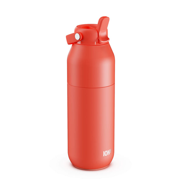 ION8 URBAN Primo Water Bottle, Thermal Insulated Steel, Plus 910ml in Coral