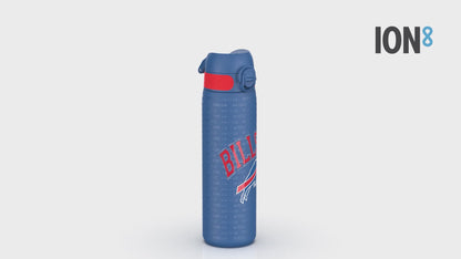 Auslaufsichere, schlanke Wasserflasche, Edelstahl, NFL Bills, 600 ml (20 oz)