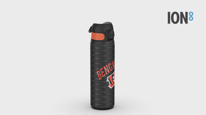 Auslaufsichere, schlanke Wasserflasche, Edelstahl, NFL Bengals, 600 ml (20 oz)