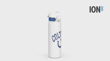 Auslaufsichere, schlanke Wasserflasche, Edelstahl, NFL Colts, 600 ml (20 oz)