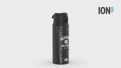 NFL x ION8 Insulated Steel Water Bottle, NFL Dolphins, 750ml (24oz)